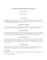 Single-column Abstract (2-4 pages)
