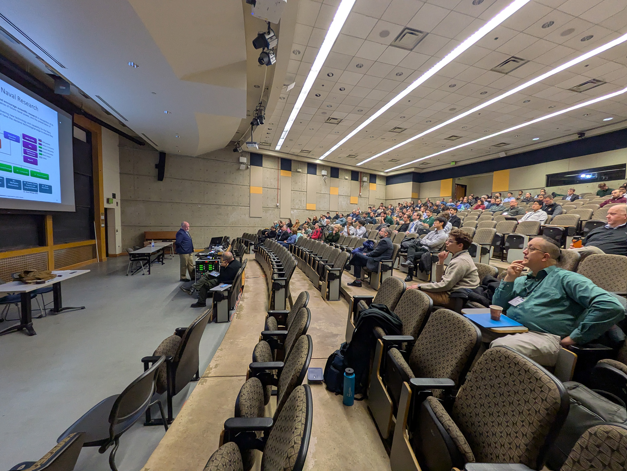 Dr. Daniel Eleutario of ONR presenting a keynote during the plenary session.