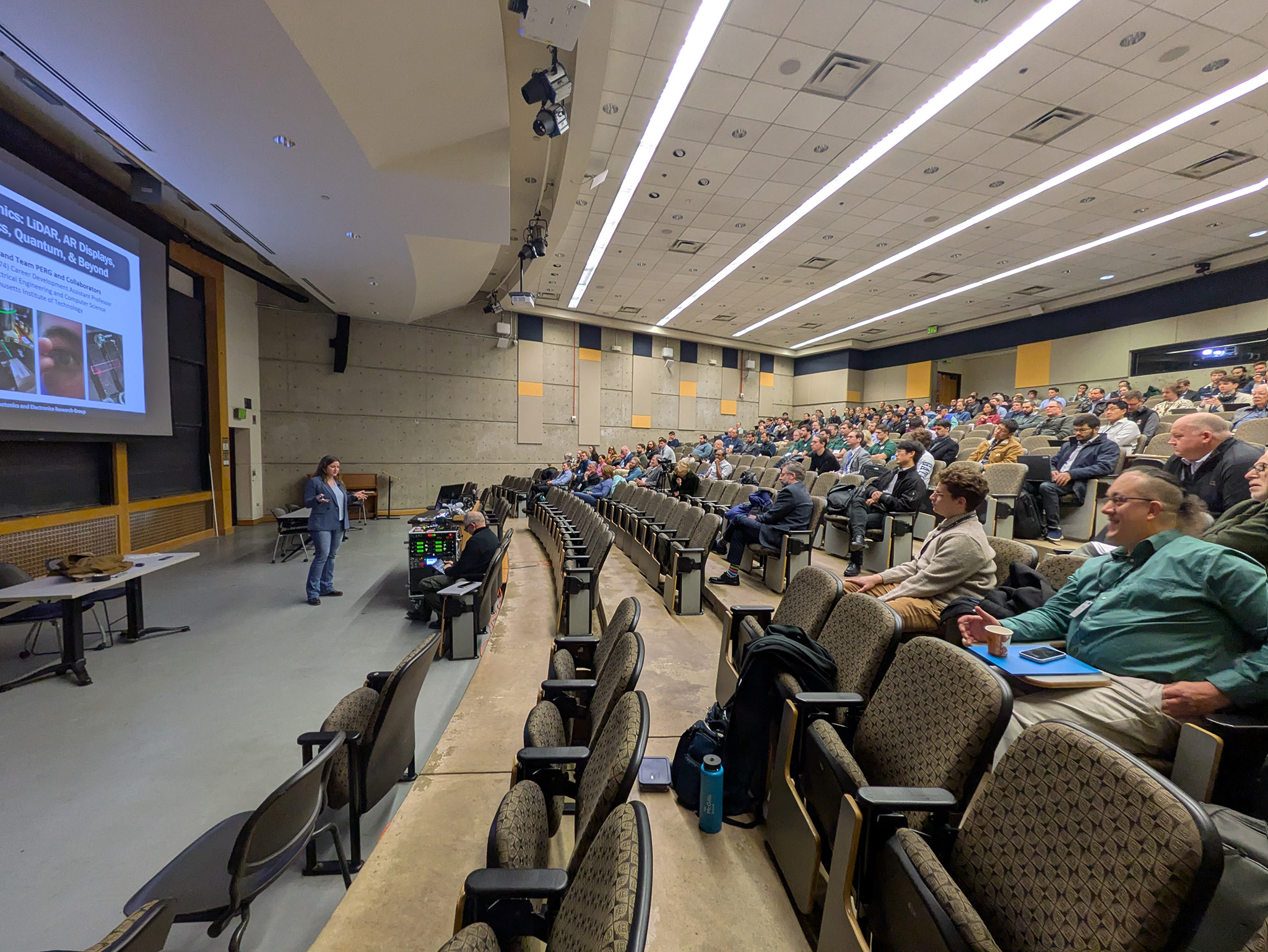 Dr. Jelena Notaros of MIT presenting a keynote during the plenary session.